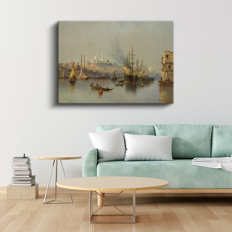 İstanbul Manzarası - Haliç'ten Süleymaniye Görünümü Kanvas Tablo