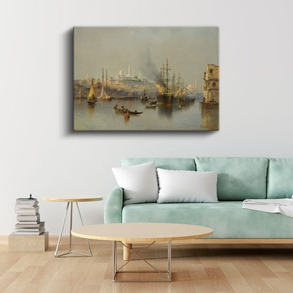 İstanbul Manzarası - Haliç'ten Süleymaniye Görünümü Kanvas Tablo