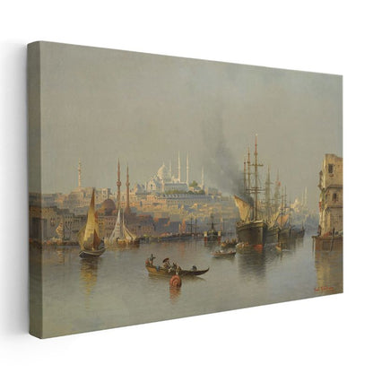 İstanbul Manzarası - Haliç'ten Süleymaniye Görünümü Kanvas Tablo