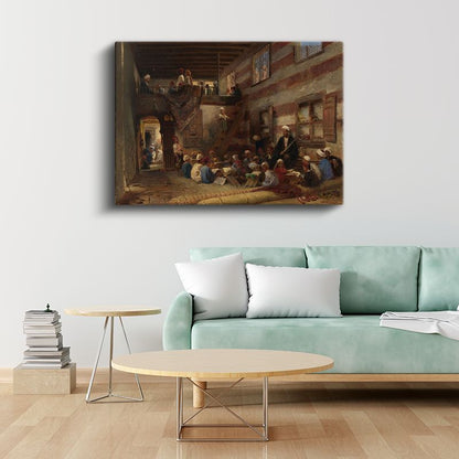 Osman Hamdi Bey - Kuran Dersi Kanvas Tablo