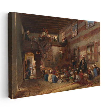 Osman Hamdi Bey - Kuran Dersi Kanvas Tablo