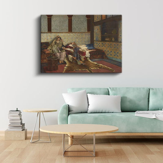 Harem Yaşamı - Osmanlı Sarayında Dinlenme Anı Kanvas Tablo
