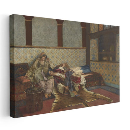 Harem Yaşamı - Osmanlı Sarayında Dinlenme Anı Kanvas Tablo