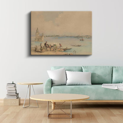 Kız Kulesi - İstanbul Boğazı Manzarası Kanvas Tablo