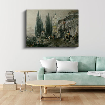 Osmanlı İstanbul - Tarihi Yarımada Manzarası Kanvas Tablo