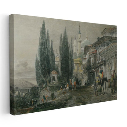 Osmanlı İstanbul - Tarihi Yarımada Manzarası Kanvas Tablo