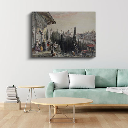 Osmanlı Yaşamı - Boğaz Kıyısında Gündelik Hayat Kanvas Tablo