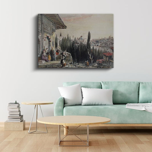 Osmanlı Yaşamı - Boğaz Kıyısında Gündelik Hayat Kanvas Tablo