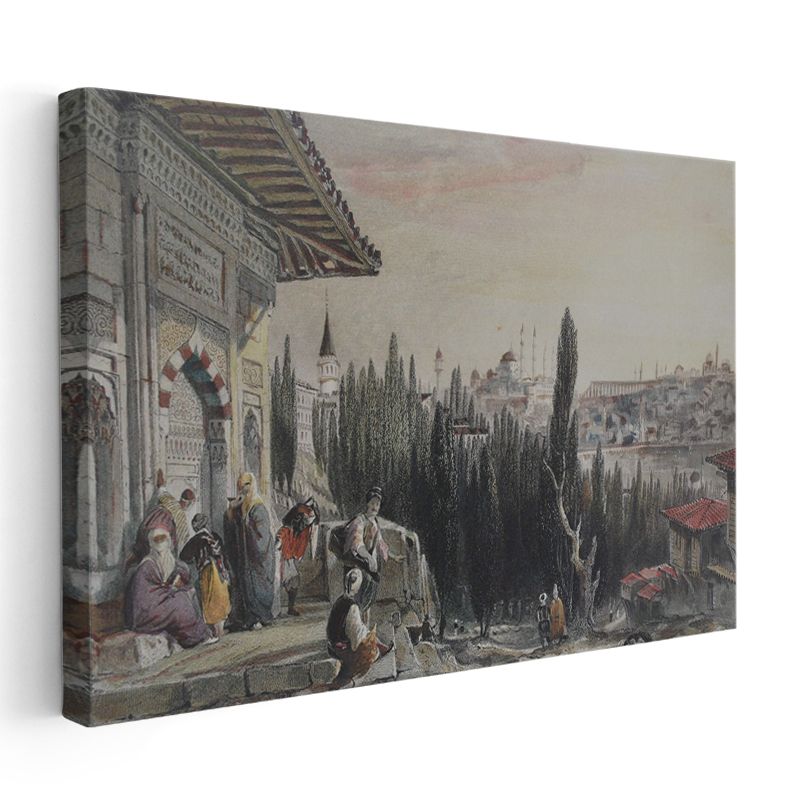 Osmanlı Yaşamı - Boğaz Kıyısında Gündelik Hayat Kanvas Tablo