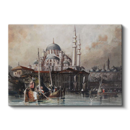 Osmanlı Denizcilik - Kayıklarla Boğaz Geçişi Kanvas Tablo