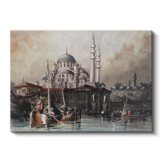 Osmanlı Denizcilik - Kayıklarla Boğaz Geçişi Kanvas Tablo