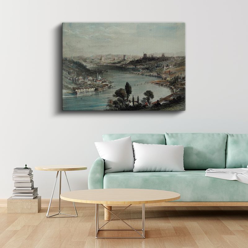 İstanbul Panorama - Haliç ve Şehir Manzarası Kanvas Tablo