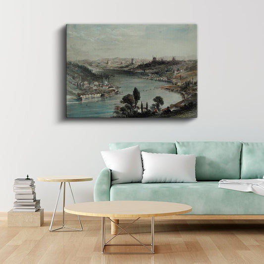 İstanbul Panorama - Haliç ve Şehir Manzarası Kanvas Tablo