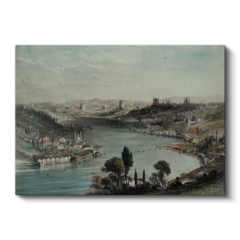 İstanbul Panorama - Haliç ve Şehir Manzarası Kanvas Tablo