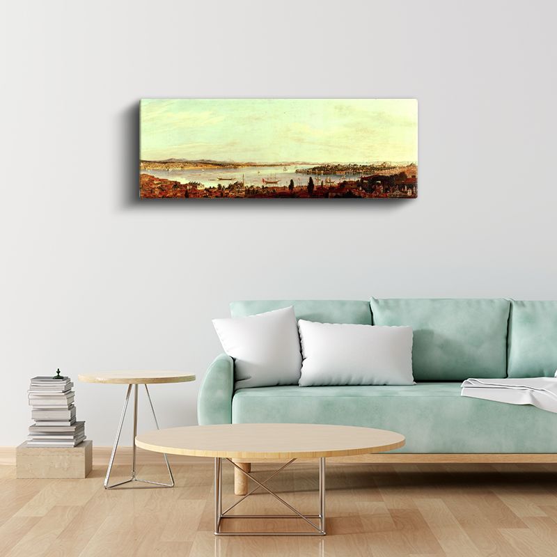 Osmanlı Limanı - Tarihi İstanbul Panoraması Kanvas Tablo