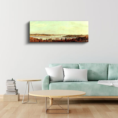 Osmanlı Limanı - Tarihi İstanbul Panoraması Kanvas Tablo