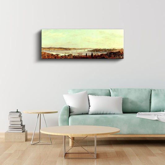 Osmanlı Limanı - Tarihi İstanbul Panoraması Kanvas Tablo