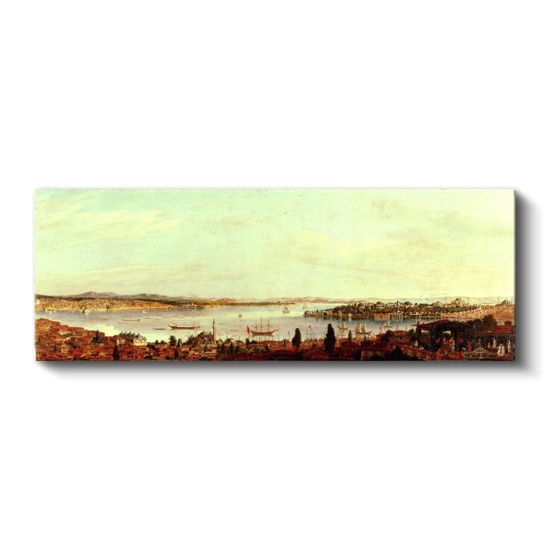 Osmanlı Limanı - Tarihi İstanbul Panoraması Kanvas Tablo