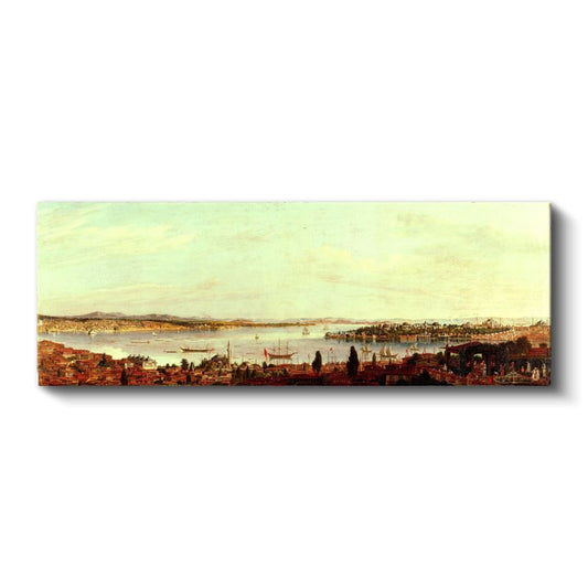 Osmanlı Limanı - Tarihi İstanbul Panoraması Kanvas Tablo