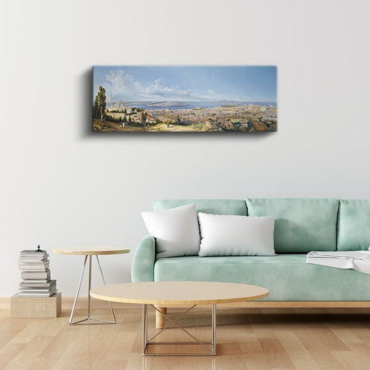 İstanbul Manzarası - Tarihi Yarımada Panoramik Görünüm Kanvas Tablo