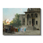 Yatay Kanvas Tablo Osmanlı Cami Avlusu Sahnesi Osmanlı Tablosu Ev Ofis Duvar Dekoru