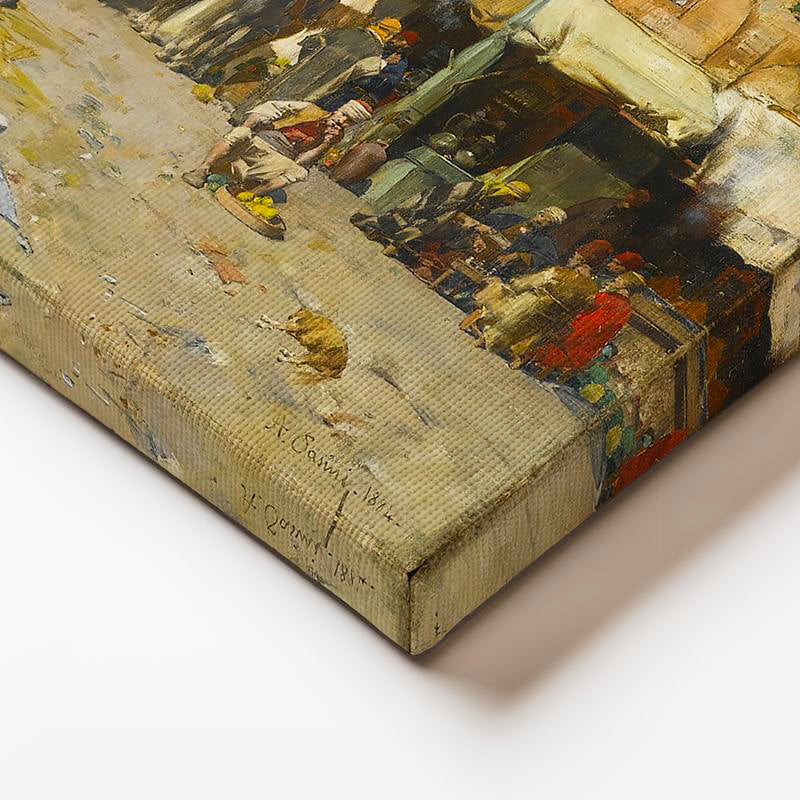 Yatay Kanvas Tablo Osmanlı Sahil Yerleşimi Sahnesi Osmanlı Tablosu Ev Ofis Duvar Dekoru