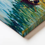 Yatay Kanvas Tablo Osmanlı Su Yolu Yerleşimi Sahnesi Osmanlı Tablosu Ev Ofis Duvar Dekoru