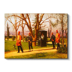 Yatay Kanvas Tablo Osmanlı İskele Kalabalık Sahnesi Osmanlı Tablosu Ev Ofis Duvar Dekoru