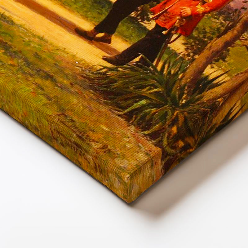 Yatay Kanvas Tablo Osmanlı İskele Kalabalık Sahnesi Osmanlı Tablosu Ev Ofis Duvar Dekoru