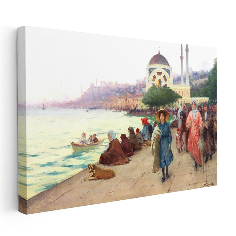 Yatay Kanvas Tablo Osmanlı Saray Alayı Sahnesi Osmanlı Tablosu Ev Ofis Duvar Dekoru