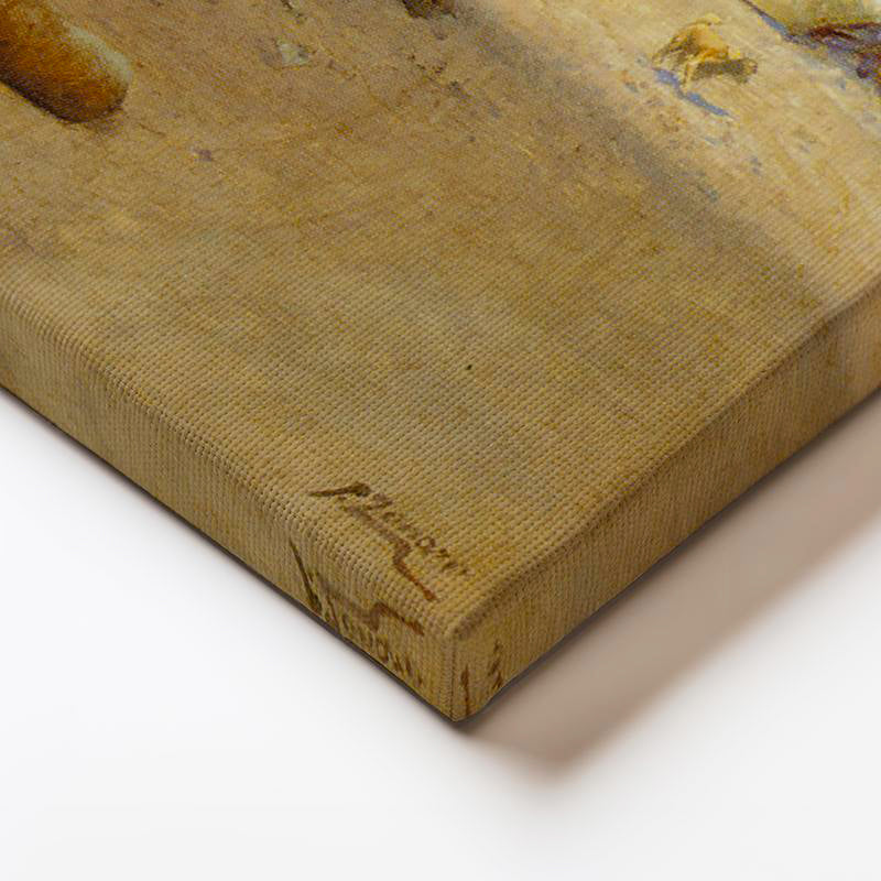 Yatay Kanvas Tablo Osmanlı Sokak Esnafı Sahnesi Osmanlı Tablosu Ev Ofis Duvar Dekoru