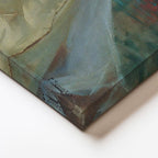 Yatay Kanvas Tablo Osmanlı Kayıkta Kadın Portresi Boğaz Sahnesi Ev Ofis Duvar Dekoru