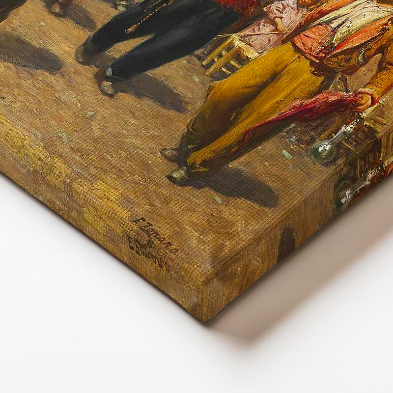 Yatay Kanvas Tablo Osmanlı Halk Şenliği Davul Zurna Sahnesi Ev Ofis Duvar Dekoru