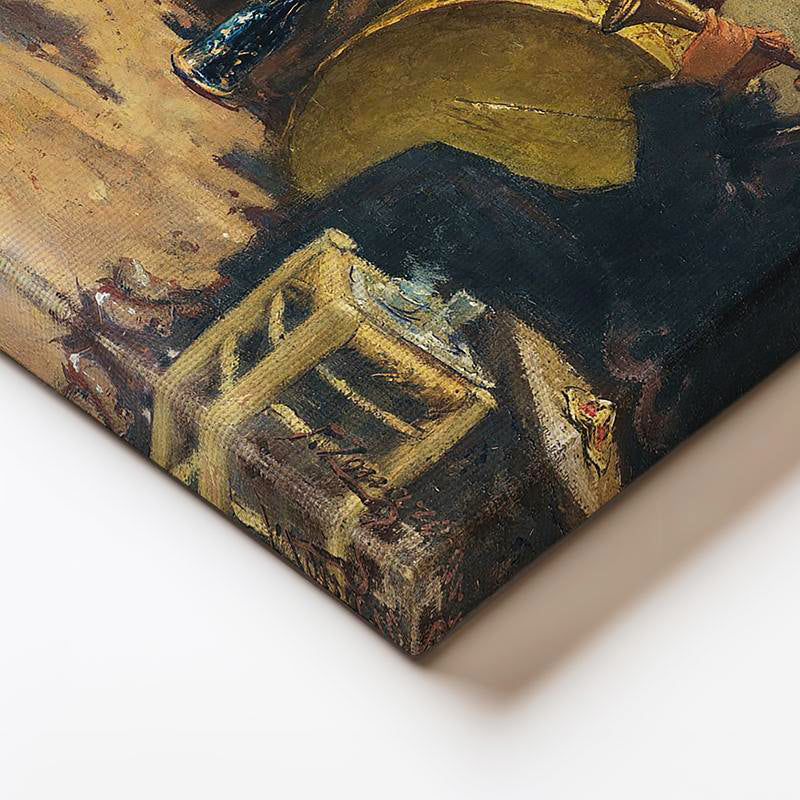 Yatay Kanvas Tablo Osmanlı Panayır Eğlencesi Müzik Sahnesi Ev Ofis Duvar Dekoru