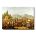 Yatay Kanvas Tablo Osmanlı Resmi Tören Alayı Tarihi Sahne Ev Ofis Duvar Dekoru