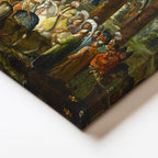 Yatay Kanvas Tablo Osmanlı Saray Önü Resmi Alay Sahnesi Ev Ofis Duvar Dekoru