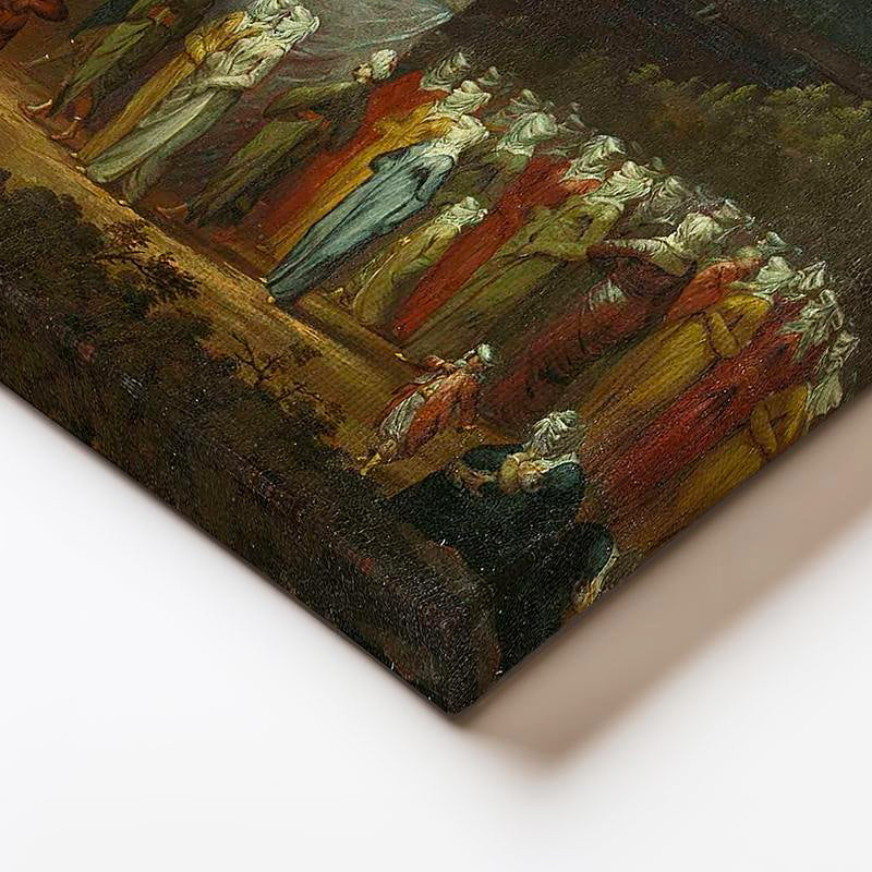 Yatay Kanvas Tablo Cenaze Alayı Kortej Osmanlı Tablosu Ev Ofis Duvar Dekoru