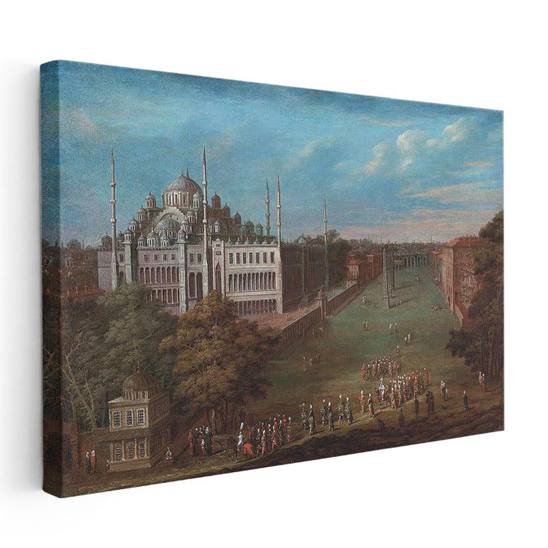 Yatay Kanvas Tablo Sultanahmet Meydanı Tören Osmanlı Tablosu Ev Ofis Duvar Dekoru