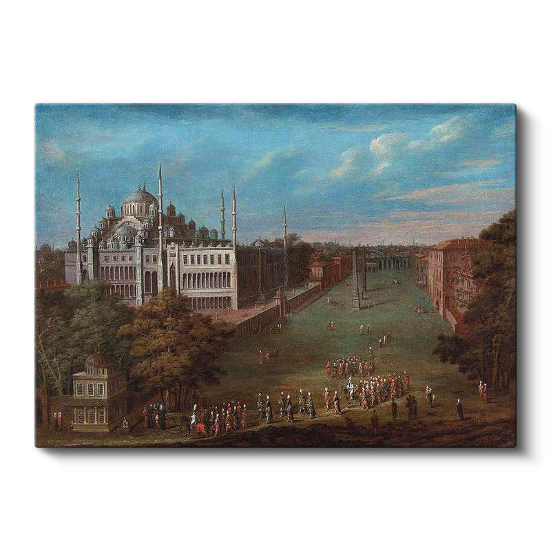 Yatay Kanvas Tablo Sultanahmet Meydanı Tören Osmanlı Tablosu Ev Ofis Duvar Dekoru