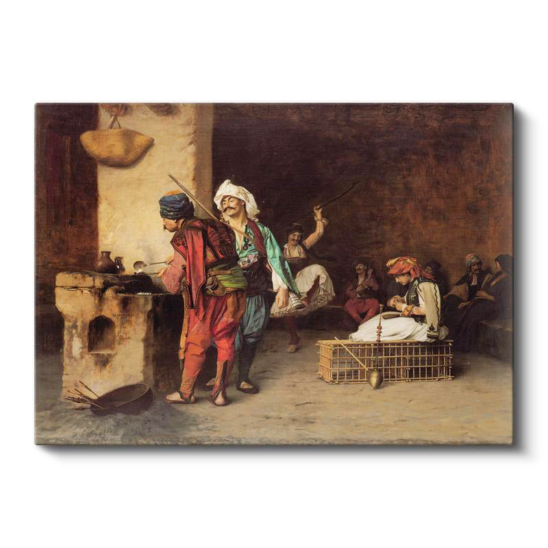 Yatay Kanvas Tablo Askeri Mutfak Zeybek Osmanlı Tablosu Ev Ofis Duvar Dekoru