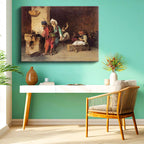 Yatay Kanvas Tablo Askeri Mutfak Zeybek Osmanlı Tablosu Ev Ofis Duvar Dekoru