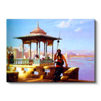 Yatay Kanvas Tablo Nöbetçi Asker Sahil Osmanlı Tablosu Ev Ofis Duvar Dekoru