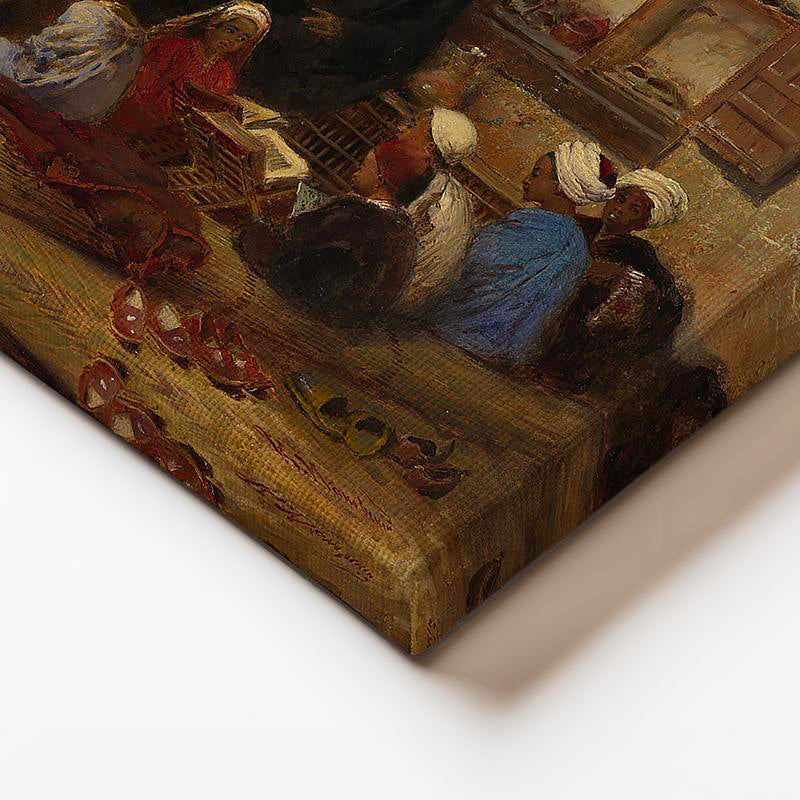 Yatay Kanvas Tablo Sıbyan Mektebi Eğitim Osmanlı Tablosu Ev Ofis Duvar Dekoru