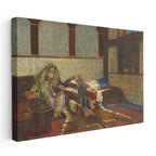 Yatay Kanvas Tablo Harem Dairesi Cariyeler Osmanlı Tablosu Ev Ofis Duvar Dekoru