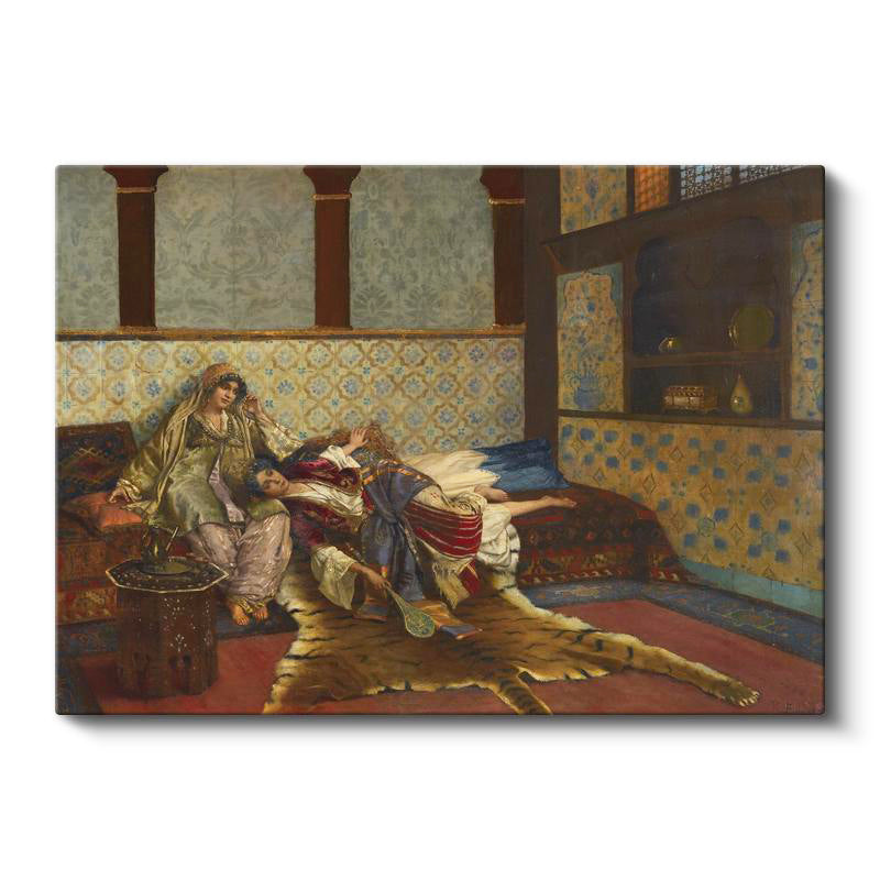 Yatay Kanvas Tablo Harem Dairesi Cariyeler Osmanlı Tablosu Ev Ofis Duvar Dekoru