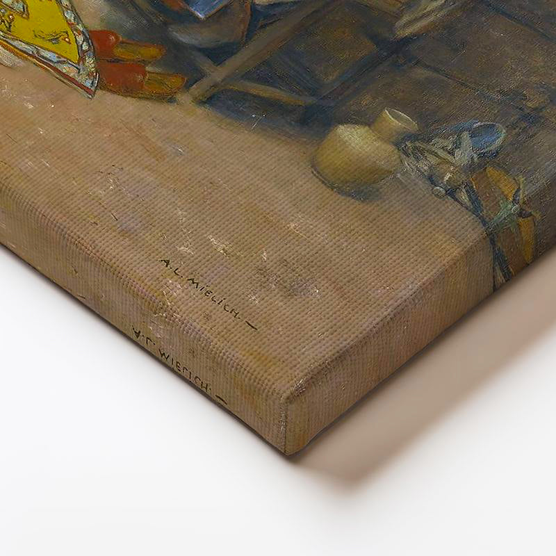 Yatay Kanvas Tablo Halı Tüccarı Pazarlık Osmanlı Tablosu Ev Ofis Duvar Dekoru