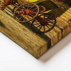 Yatay Kanvas Tablo Fayton Gezisi Konak Osmanlı Tablosu Ev Ofis Duvar Dekoru