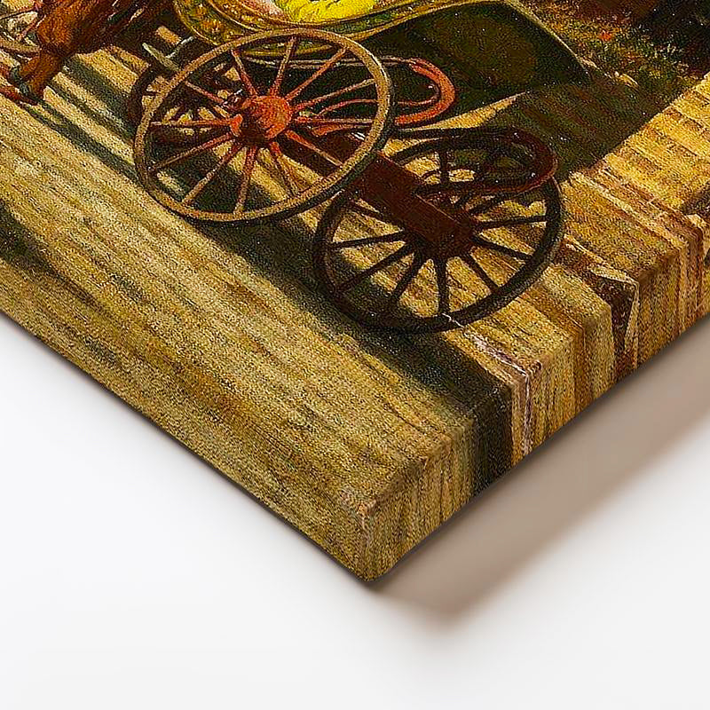 Yatay Kanvas Tablo Fayton Gezisi Konak Osmanlı Tablosu Ev Ofis Duvar Dekoru