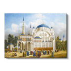 Yatay Kanvas Tablo Tarihi Külliye Meydanı Osmanlı Tablosu Ev Ofis Duvar Dekoru