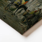 Yatay Kanvas Tablo Tarihi Sokak Çeşmesi Kervan Osmanlı Tablosu Ev Ofis Duvar Dekoru